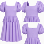 Lavender Puff Sleeve Twinning Set - view 4