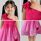 Pink One-Shoulder Party Dress - view 4