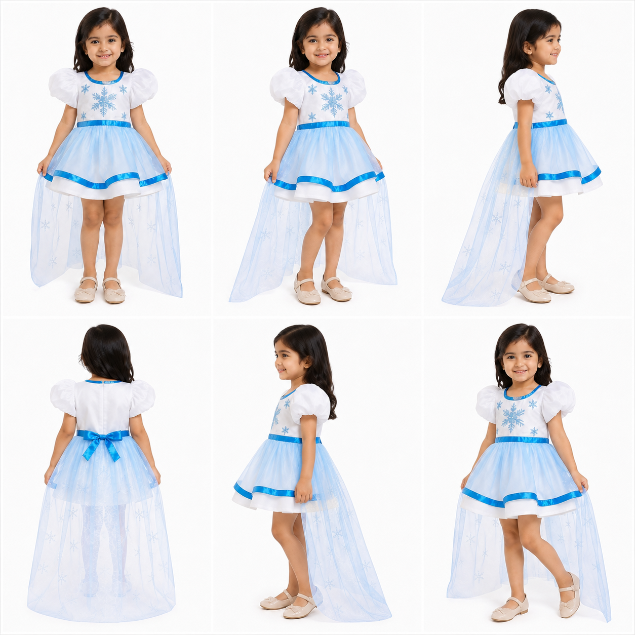 Elsa Theme Snowflake Dress - view 4