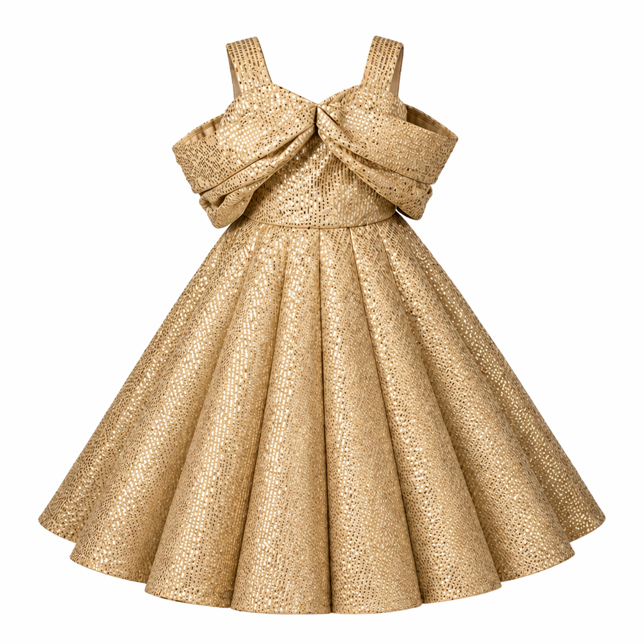 Gold Sequin Panel Gown - view 2