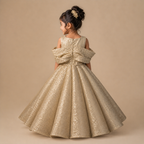 Gold Sequin Panel Gown - view 3