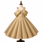 Gold Sequin Panel Gown - view 5
