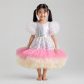 Rainbow Sequin Frill Gown