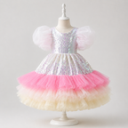 Rainbow Sequin Frill Gown - view 2