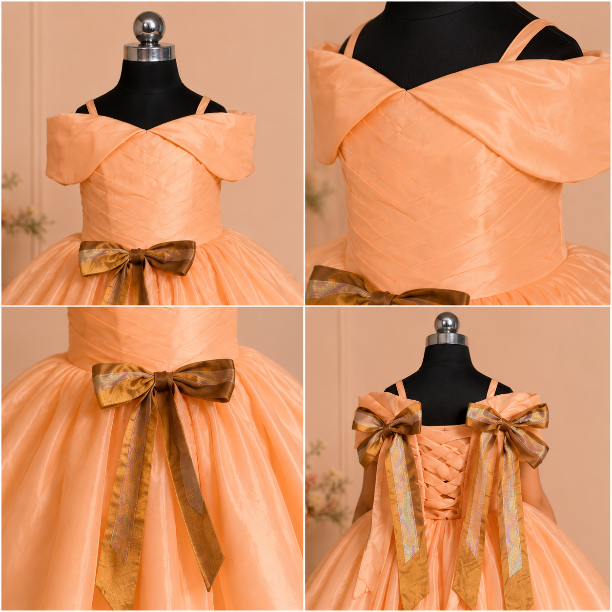 Opulent Earthy Silk Dress - view 4