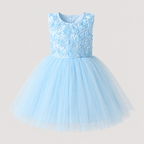 Powder Blue Rosette Tulle Dress - view 3