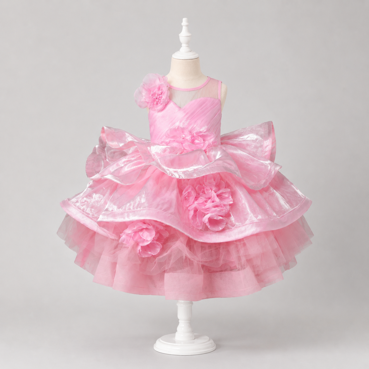 Pink Floral Dress - view 3