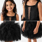 Black Couture Ruffle Party Dress - view 4