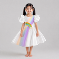 White Pearl Rainbow Dress