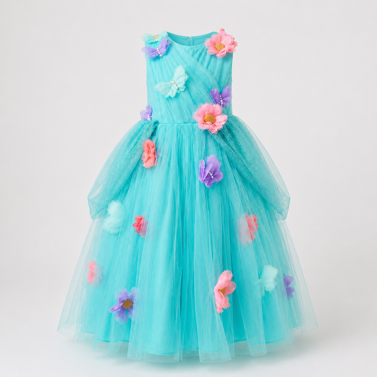 Mint green Garden fairy theme dress - view 2
