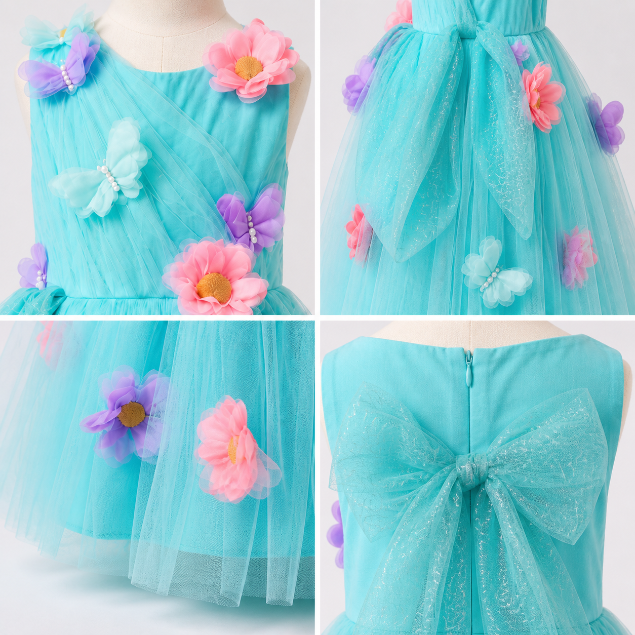 Mint green Garden fairy theme dress - view 4