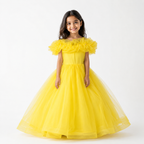 Vibrant Yellow Party Gown