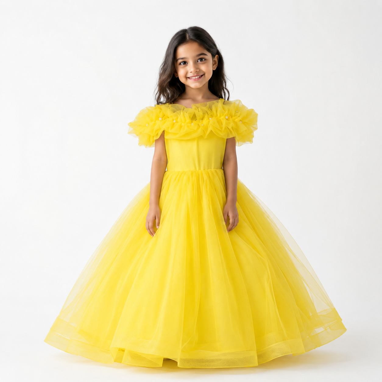 Vibrant Yellow Party Gown