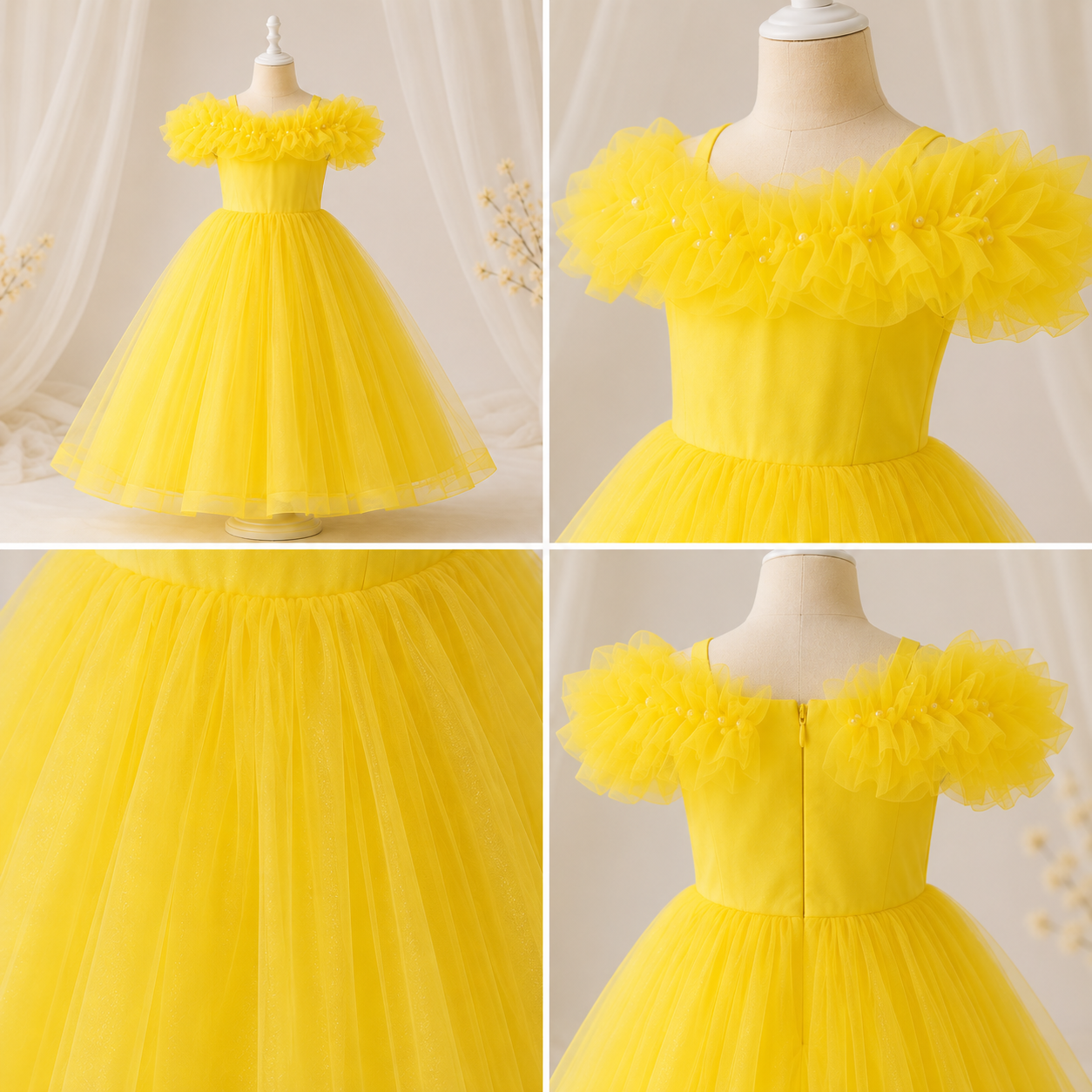 Vibrant Yellow Party Gown - view 3