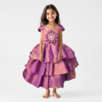 Purple Shimmer Floral Frock