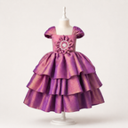 Purple Shimmer Floral Frock - view 2