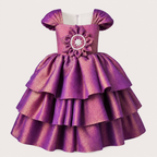 Purple Shimmer Floral Frock - view 3