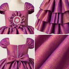 Purple Shimmer Floral Frock - view 4