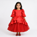 Scarlet Red Satin Princess Dress