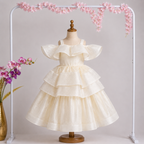 Ivory Elegant Wavy Shine Dress - view 3