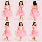 Indowestern Pink Lehenga Set - view 5