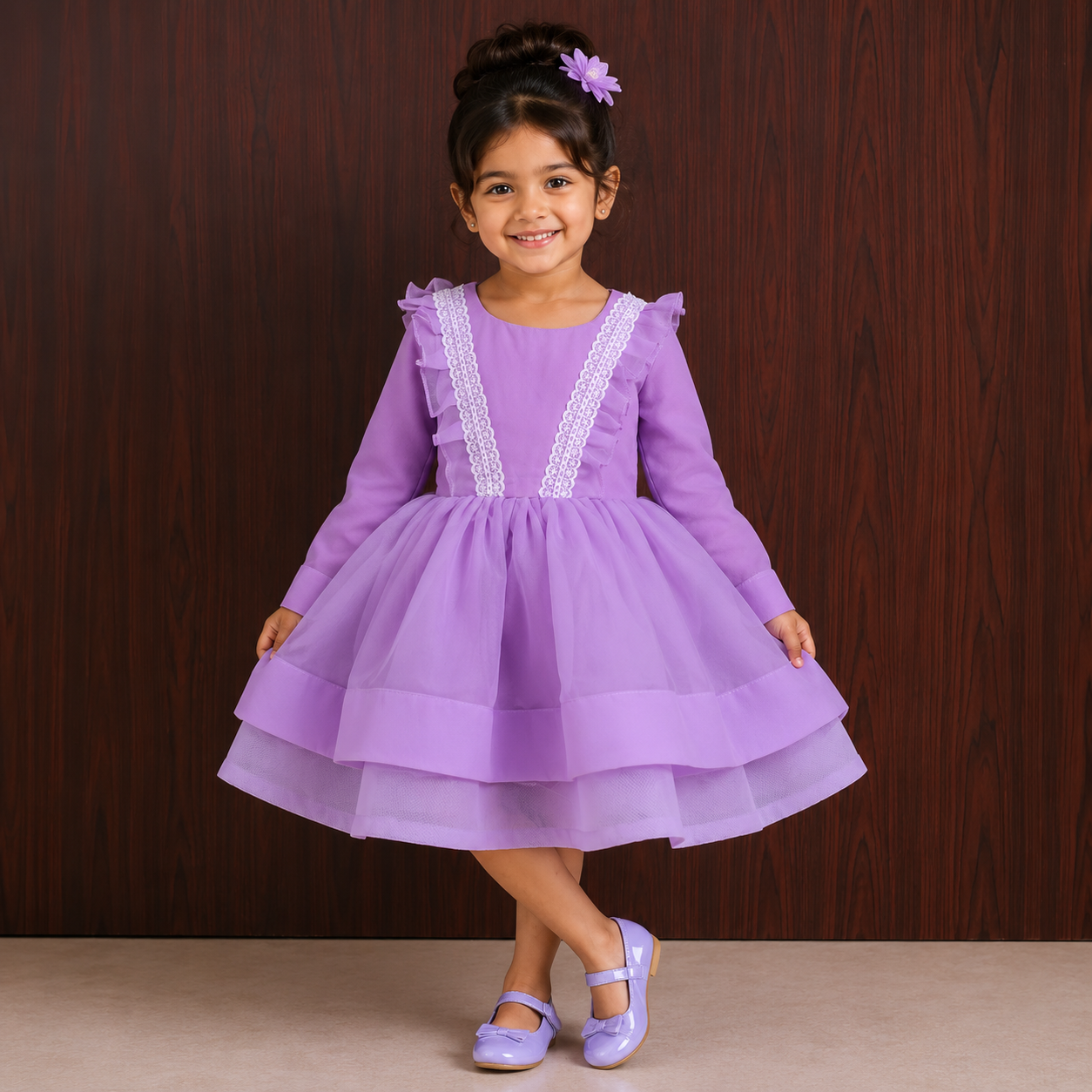 Lavender Ruffle Fairy Dress