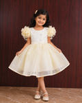 Butteryellow Floral Crystal Frock - view 4