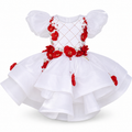 White And Red Floral Dress