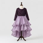 Plum Fur Sparkle Dress