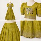 Mustard Embroidered Lehenga Choli - view 4