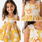 Buttercup Yellow Floral Dress