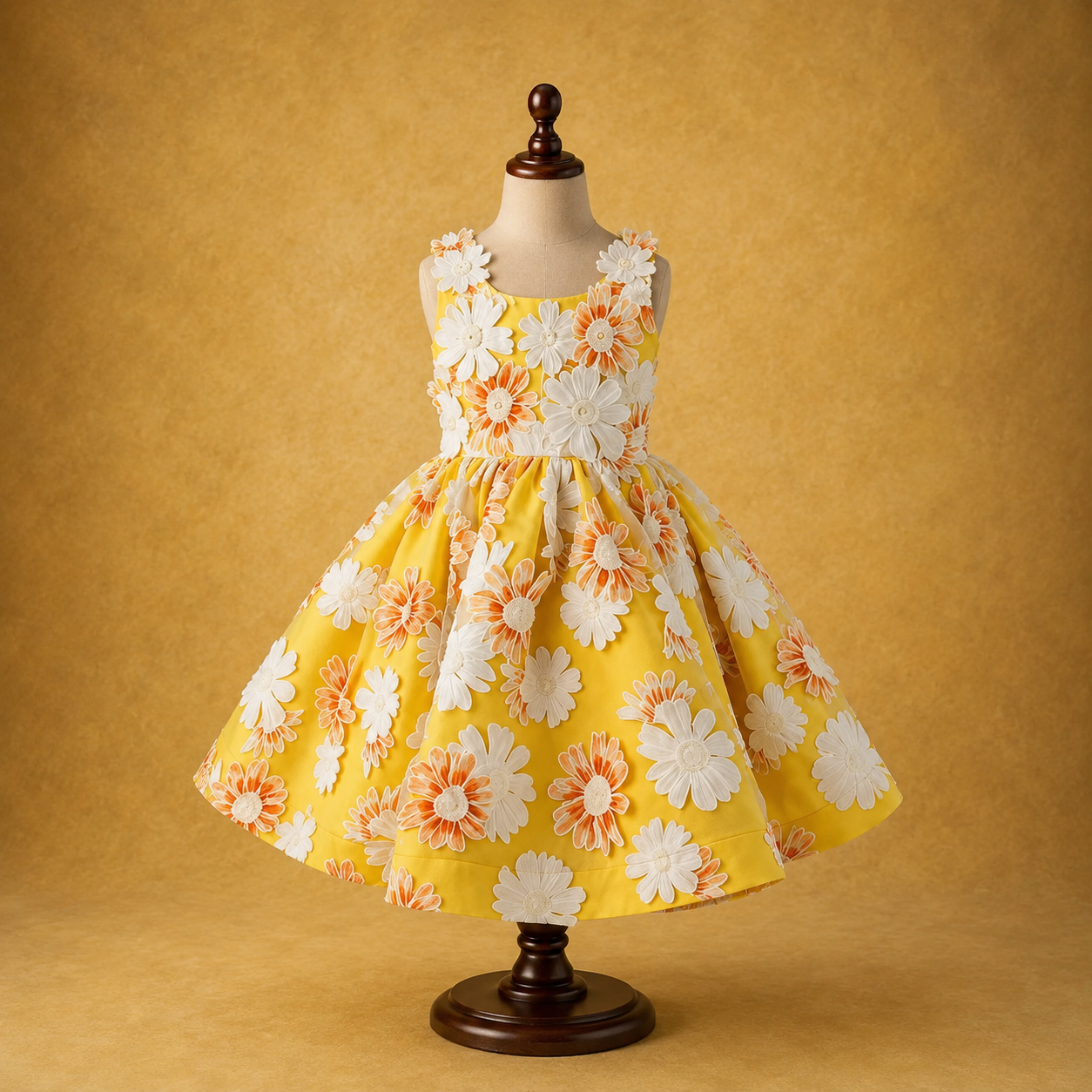 Buttercup Yellow Floral Dress - view 3