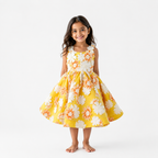 Buttercup Yellow Floral Dress - view 4