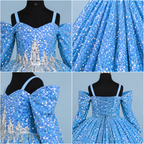 Blue Sequin Elsa Princess Gown - view 4