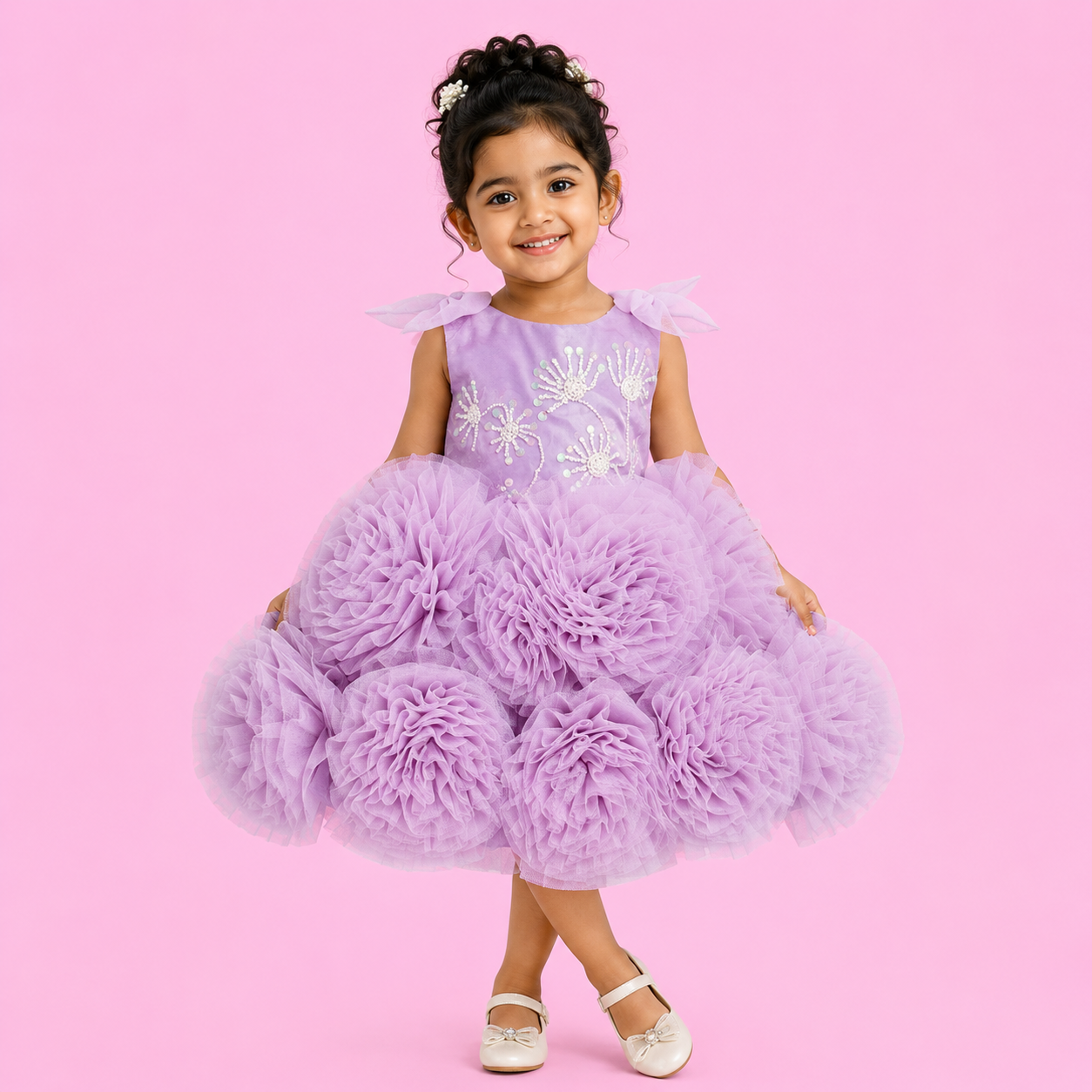 Lavender Bloom Ball Gown - view 3