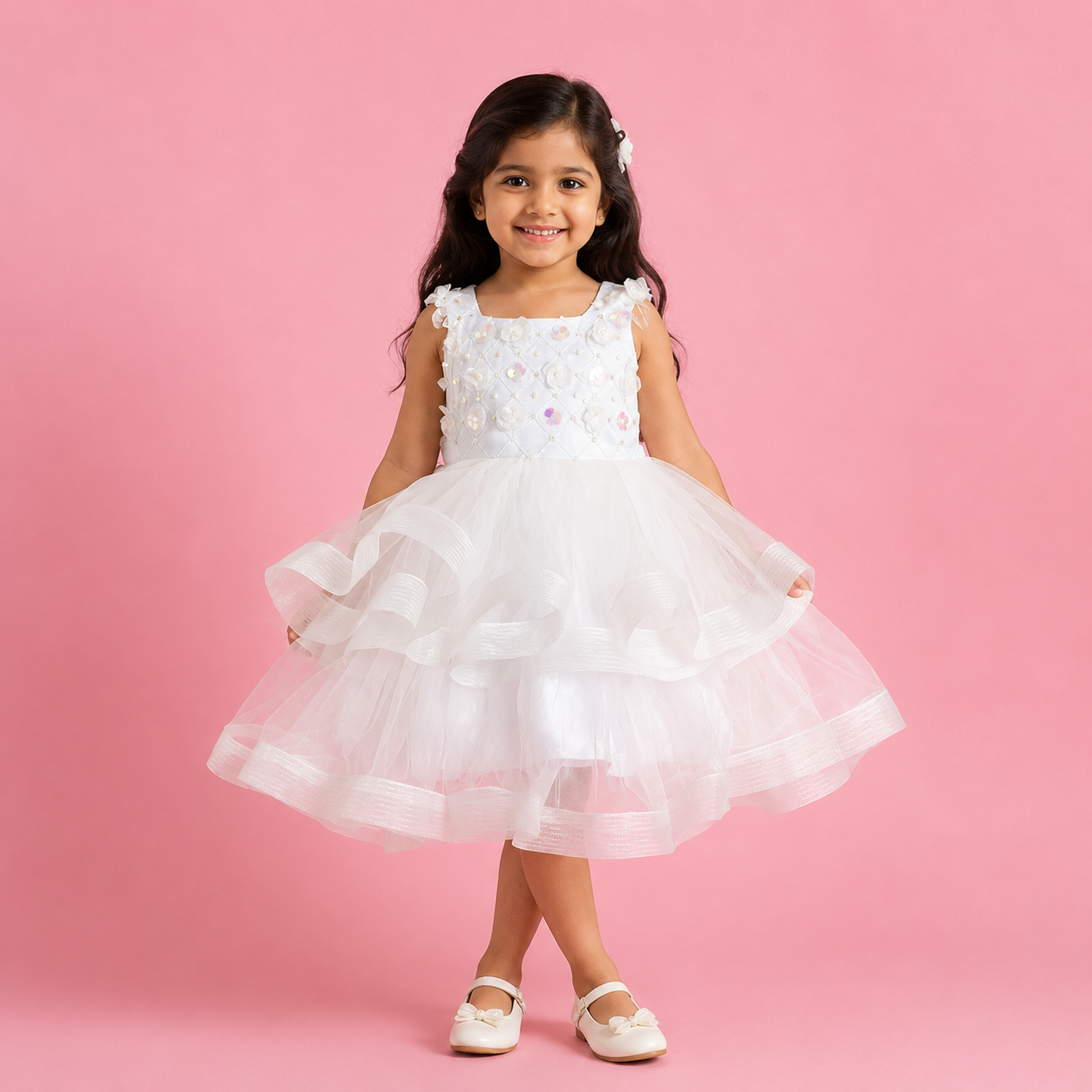Fairy-Tale White Tulle Dress