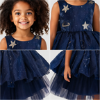 Blue Interstellar Space Theme Dress - view 4