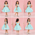 Pastel Blue Blossom Dress - view 2