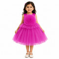 Magenta Tulle Flower Dress