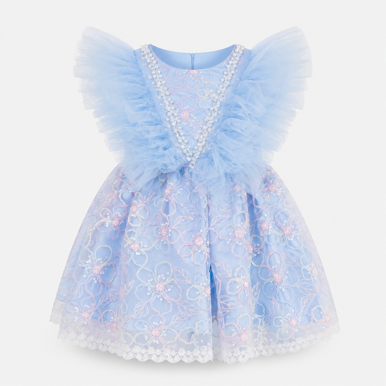 Blue Ruffle Dream Dress - view 3