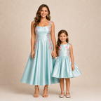 Mint Green Floral Applique Twinning Set