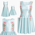 Mint Green Floral Applique Twinning Set - view 4