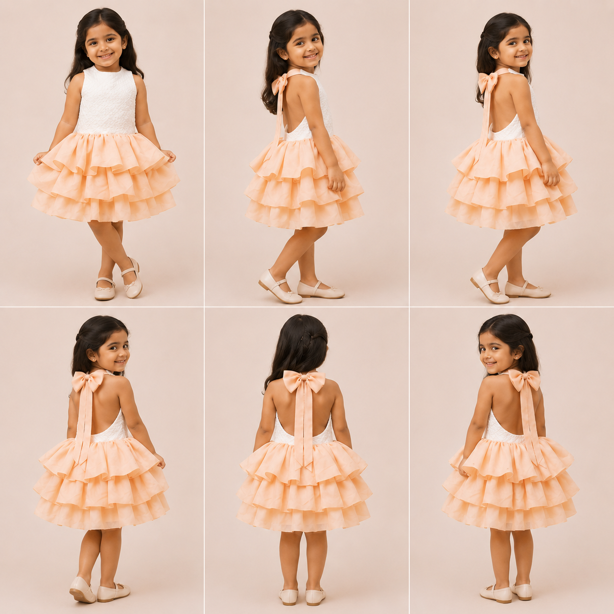 Peach Luxe Layered Tulle Dress - view 2