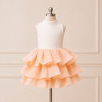 Peach Luxe Layered Tulle Dress - view 3