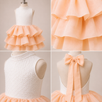 Peach Luxe Layered Tulle Dress - view 5