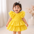 Sunshine Lace Ruffle Romper