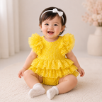 Sunshine Lace Ruffle Romper - view 5