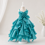Teal Floral Dream Dress - view 3
