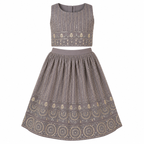 Ash Grey Zari Lehenga Set