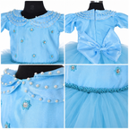 Blue Pearl Ruffle dress
